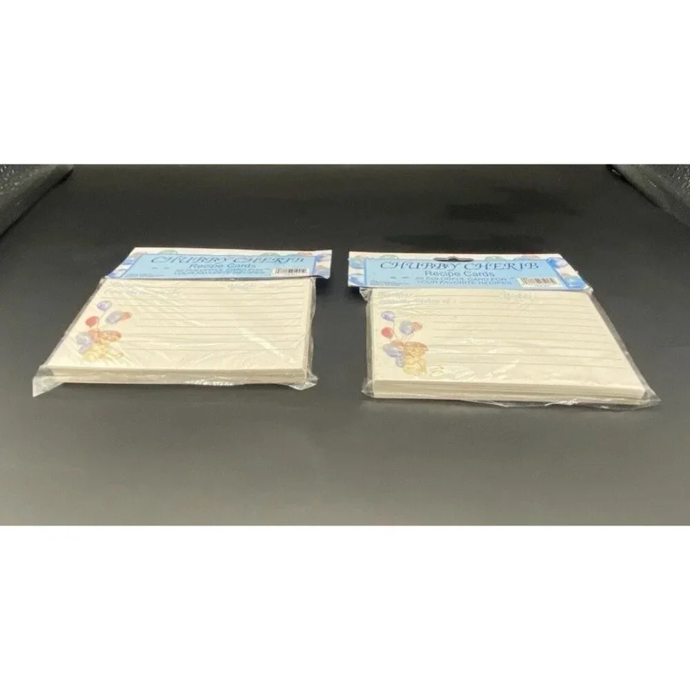 Chubby Cherub Recipe Cards 5x3 Lot of 2 Packs 50 Each Vintage NOS Home Cook Chef